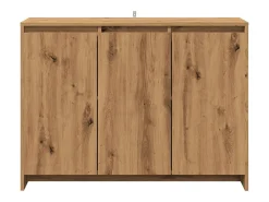 Aparador de roble artesanal 102x33x75 cm madera de ingeniería