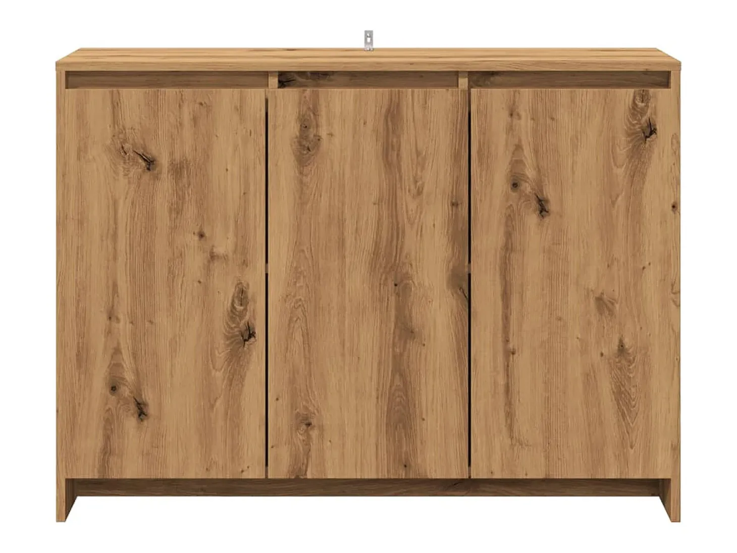 Aparador de roble artesanal 102x33x75 cm madera de ingeniería