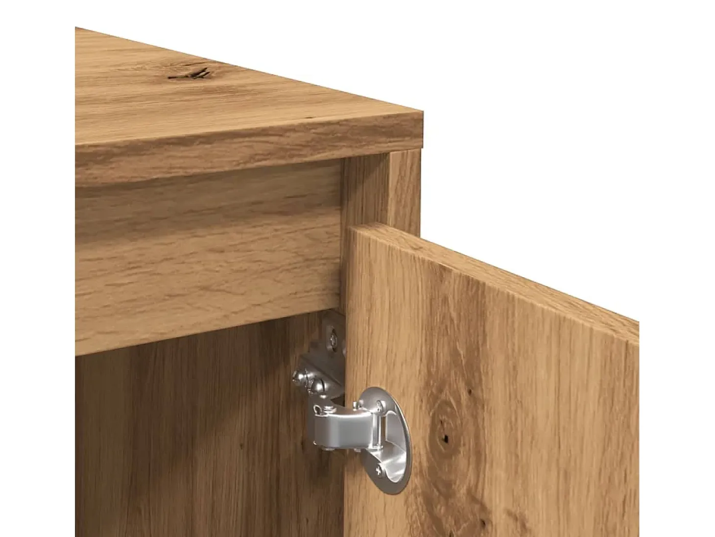 Aparador de roble artesanal 102x33x75 cm madera de ingeniería