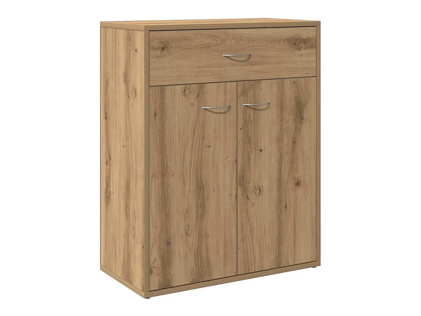 Aparador de roble artesanal 60x30x75 cm madera de ingeniería