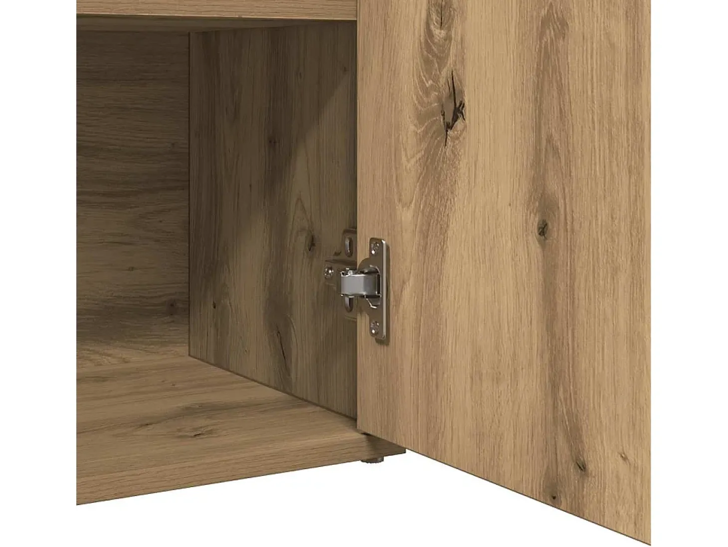 Aparador de roble artesanal 60x30x75 cm madera de ingeniería