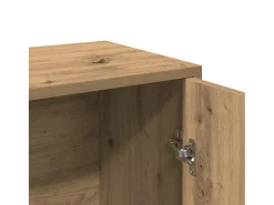 Aparador de roble artesanal 60x30x75 cm madera de ingeniería