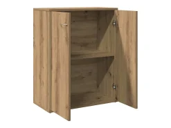 Aparador de roble artesanal 60x30x75 cm madera de ingeniería