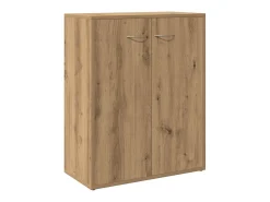 Aparador de roble artesanal 60x30x75 cm madera de ingeniería