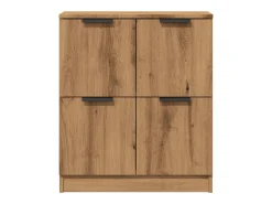 Aparador de roble artesanal 60x30x70 cm madera de ingeniería