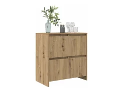 Aparador de roble hecho a mano 70 x 41 x 75 cm Madera de ingeniería
