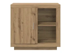 Aparador de roble hecho a mano 40 x 80 x 75 cm Madera de ingeniería
