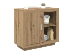 Aparador de roble hecho a mano 40 x 80 x 75 cm Madera de ingeniería