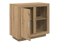 Aparador de roble hecho a mano 40 x 80 x 75 cm Madera de ingeniería
