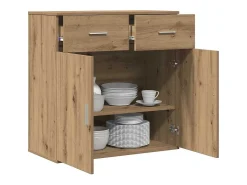 Aparador de roble hecho a mano 79 x 38 x 80 cm Madera de ingeniería