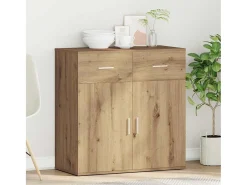 Aparador de roble hecho a mano 79 x 38 x 80 cm Madera de ingeniería