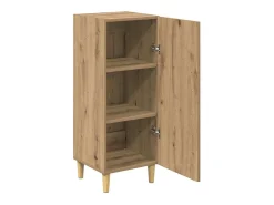 Aparador de roble hecho a mano 34,5 x 34 x 90 cm Madera de ingeniería