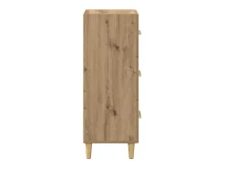 Aparador de roble hecho a mano 34,5 x 34 x 90 cm Madera de ingeniería