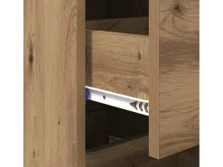Aparador de roble hecho a mano 34,5 x 34 x 90 cm Madera de ingeniería