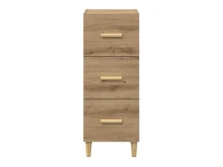 Aparador de roble hecho a mano 34,5 x 34 x 90 cm Madera de ingeniería