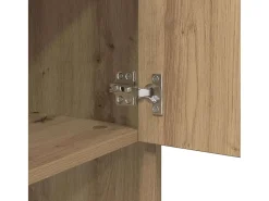 Aparador de roble hecho a mano 97 x 29 x 75 cm Madera de ingeniería