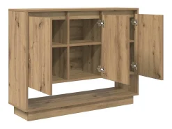 Aparador de roble hecho a mano 97 x 29 x 75 cm Madera de ingeniería