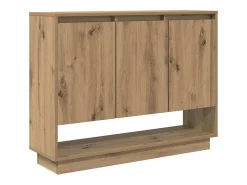 Aparador de roble hecho a mano 97 x 29 x 75 cm Madera de ingeniería