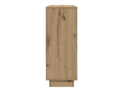 Aparador de roble hecho a mano 97 x 29 x 75 cm Madera de ingeniería