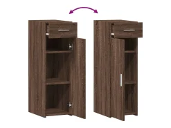 Aparador de roble marrón 30x42,5x93 cm madera de ingeniería