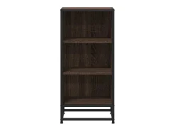 Aparador de roble marrón 35,5x35x76 cm madera contrachapada y metal