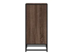 Aparador de roble marrón 35,5x35x76 cm madera contrachapada y metal