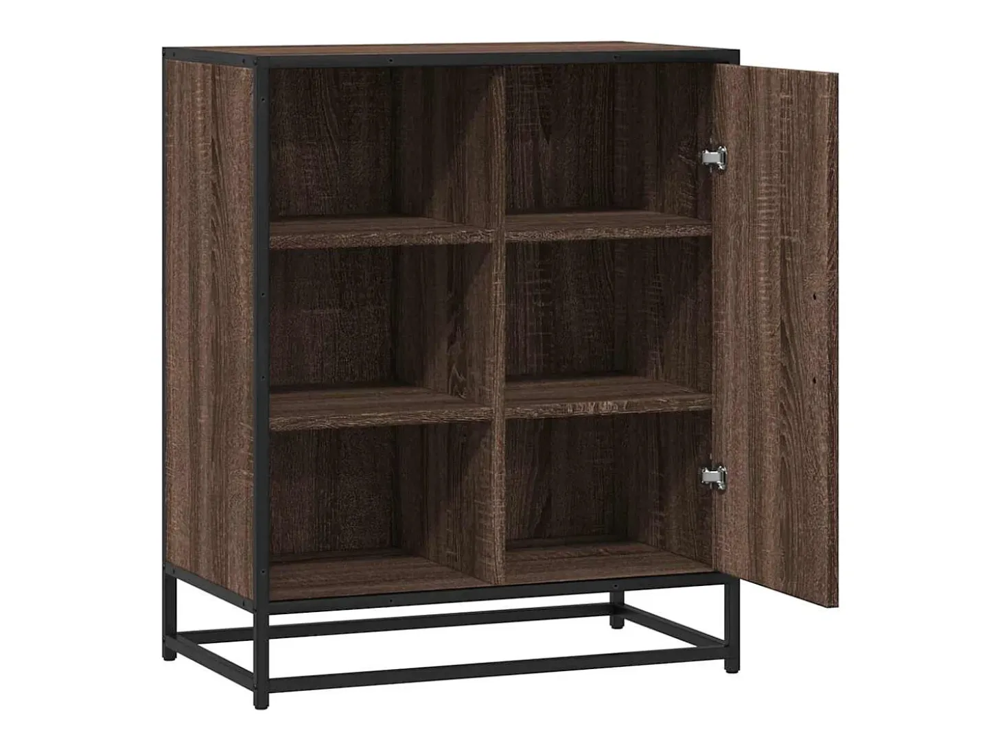 Aparador de roble marrón 62x35x76 cm madera de ingeniería