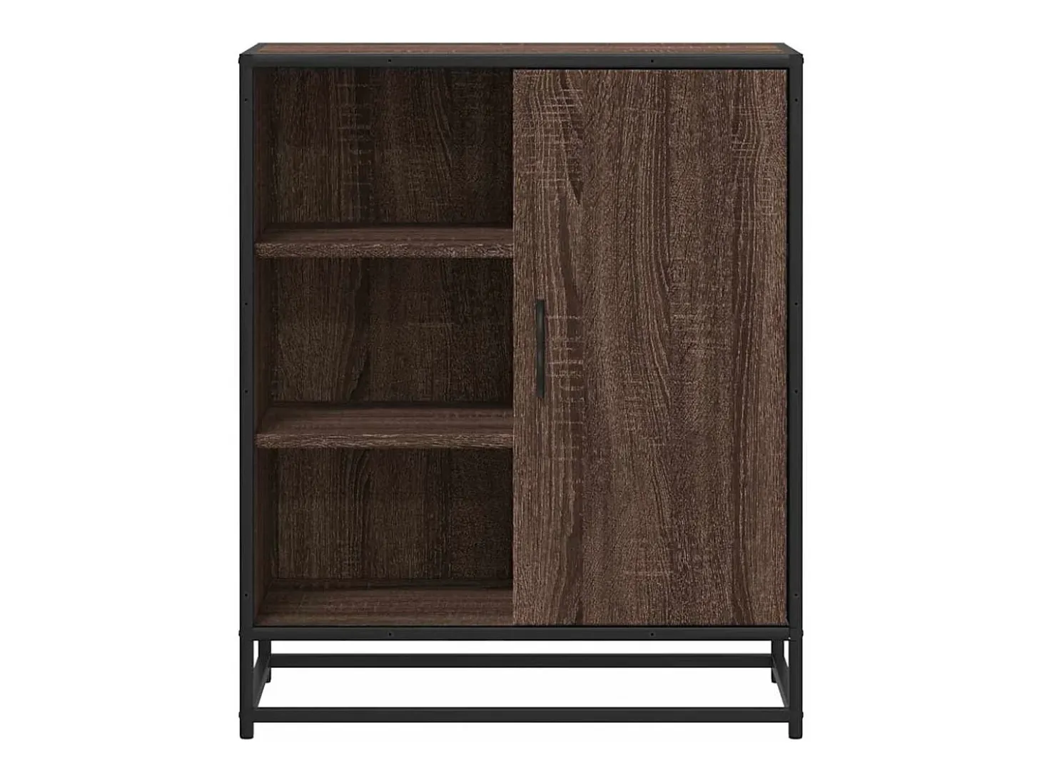 Aparador de roble marrón 62x35x76 cm madera de ingeniería