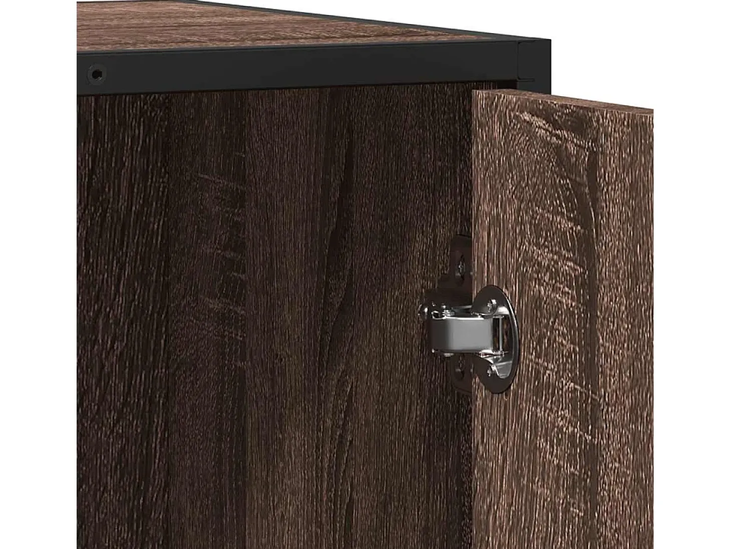 Aparador de roble marrón 62x35x76 cm madera de ingeniería