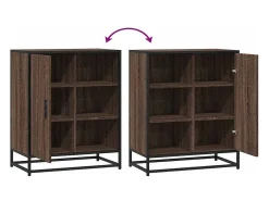 Aparador de roble marrón 62x35x76 cm madera de ingeniería