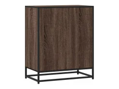Aparador de roble marrón 62x35x76 cm madera de ingeniería