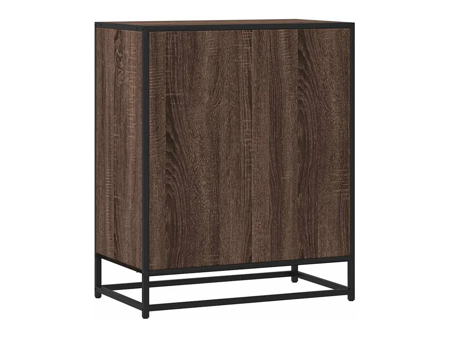 Aparador de roble marrón 62x35x76 cm madera de ingeniería