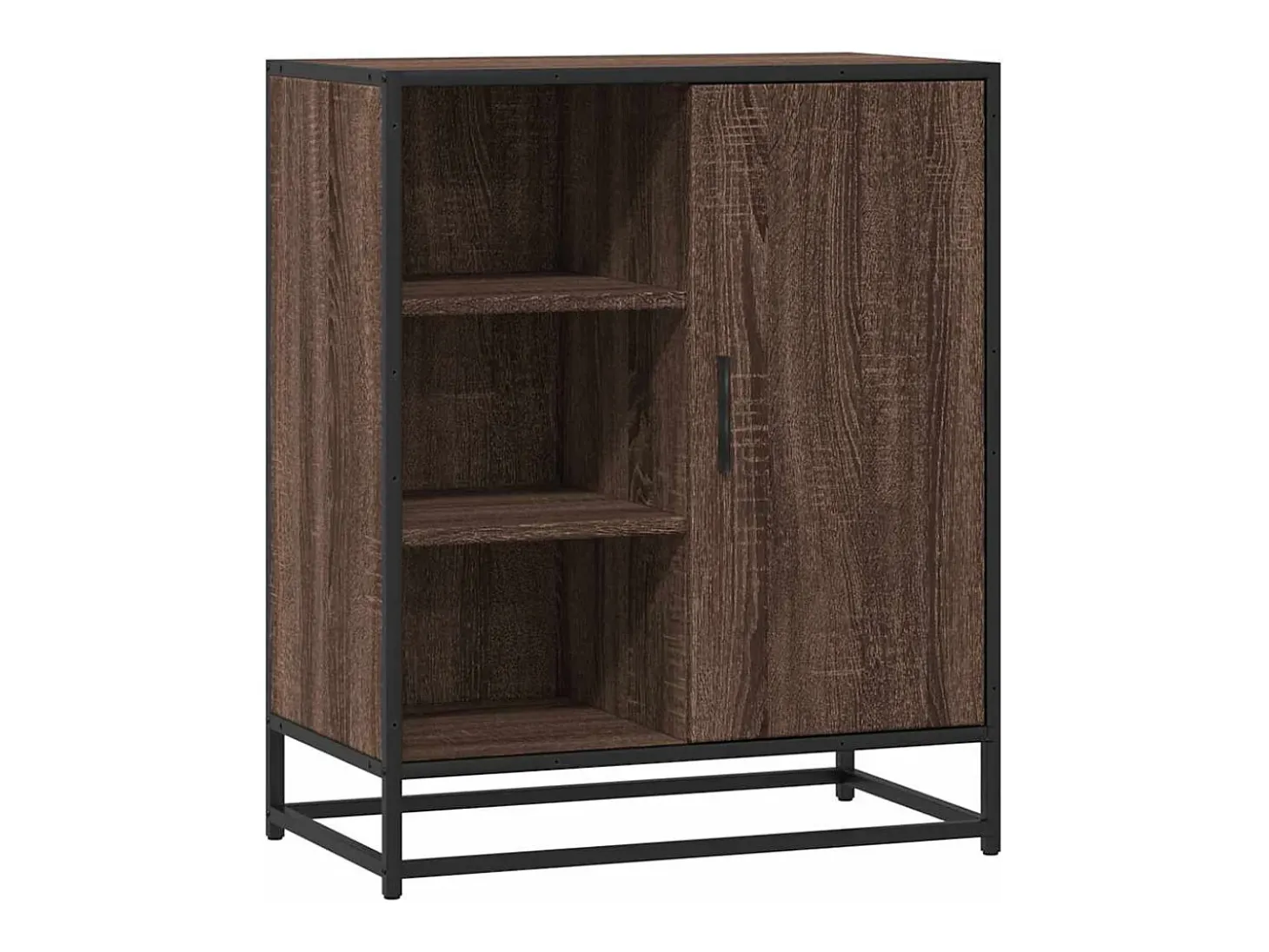Aparador de roble marrón 62x35x76 cm madera de ingeniería