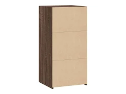 Aparador de roble marrón 45x41x93 cm madera de ingeniería