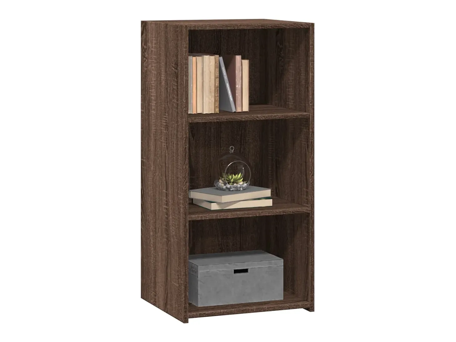 Aparador de roble marrón 45x41x93 cm madera de ingeniería