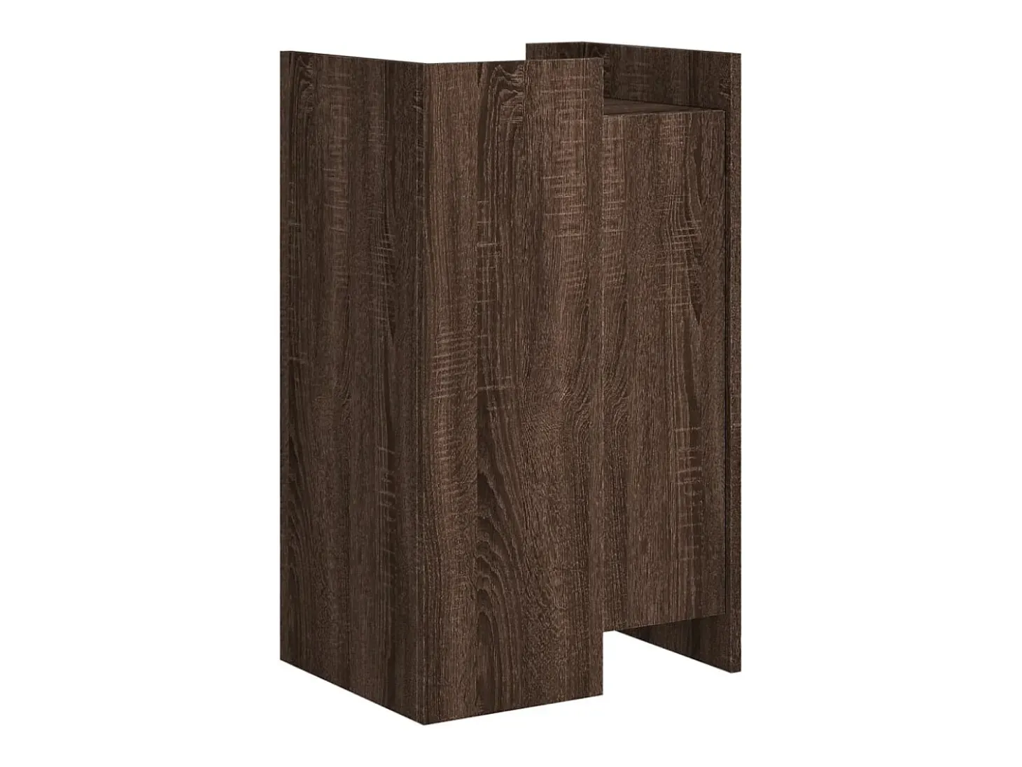 Aparador de roble marrón 45x35x75 cm madera de ingeniería