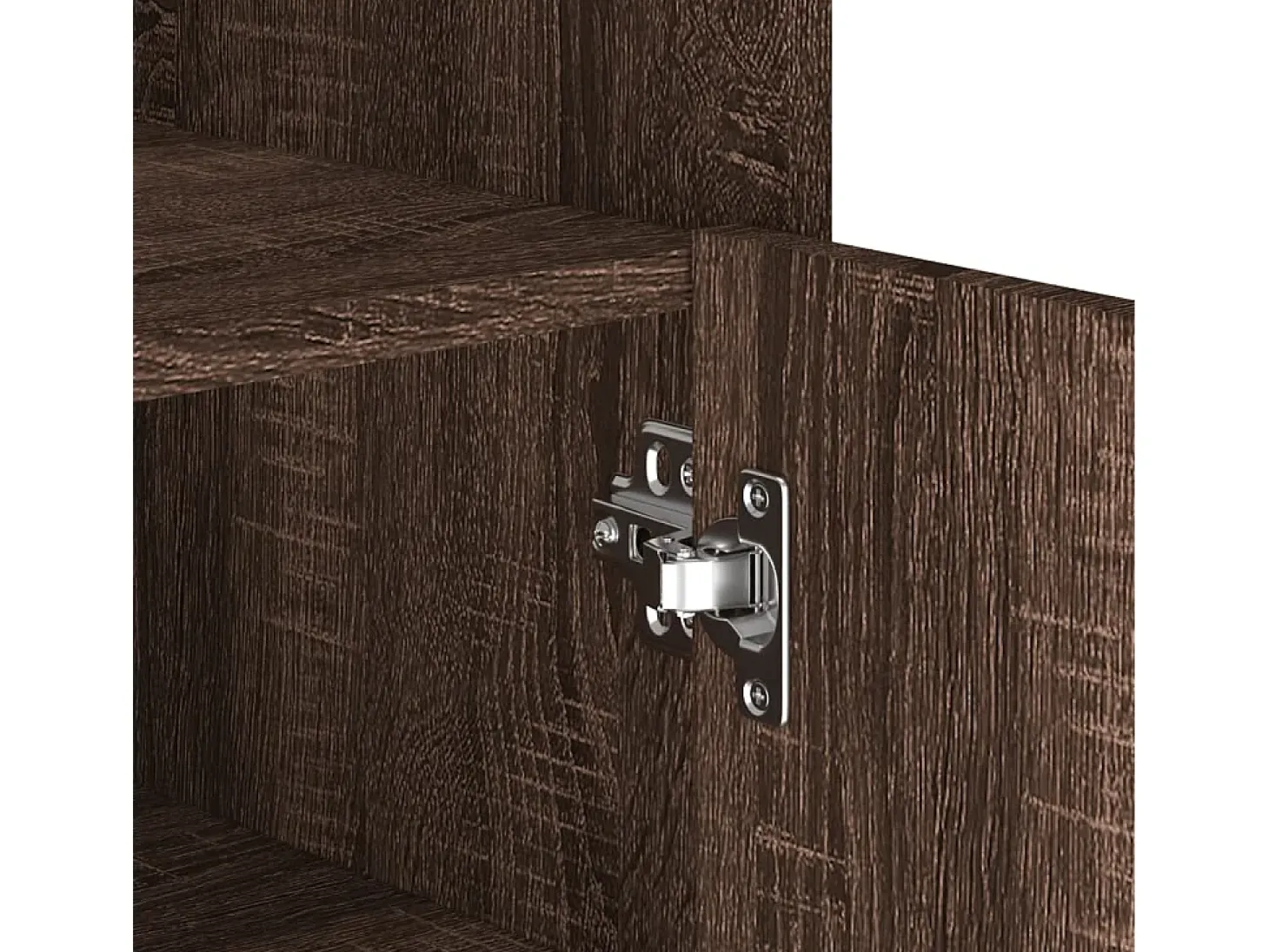 Aparador de roble marrón 45x35x75 cm madera de ingeniería