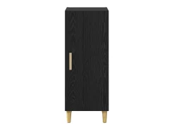 Aparador de roble negro 34,5 x 34 x 90 cm Madera de ingeniería