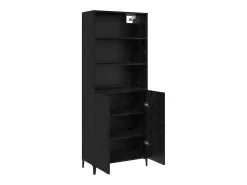 Aparador de roble negro 69,5 x 32,5 x 180 cm Madera de ingeniería
