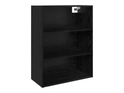 Aparador de roble negro 69,5 x 32,5 x 180 cm Madera de ingeniería