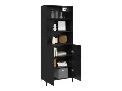 Aparador de roble negro 69,5 x 32,5 x 180 cm Madera de ingeniería