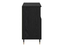 Aparador de roble negro 60 x 35 x 70 cm Madera de ingeniería