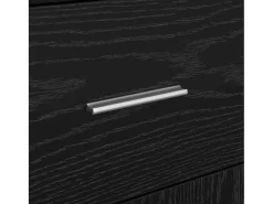 Aparador de roble negro 38 x 34,5 x 75 cm Madera de ingeniería