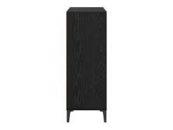 Aparador de roble negro 32,5 x 69,5 x 90 cm Madera de ingeniería