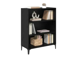 Aparador de roble negro 32,5 x 69,5 x 90 cm Madera de ingeniería