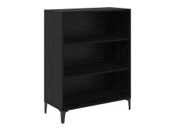 Aparador de roble negro 32,5 x 69,5 x 90 cm Madera de ingeniería