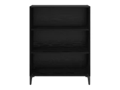 Aparador de roble negro 32,5 x 69,5 x 90 cm Madera de ingeniería