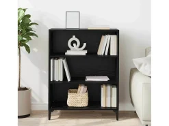 Aparador de roble negro 32,5 x 69,5 x 90 cm Madera de ingeniería