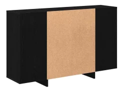 Aparador de roble negro 120 x 30 x 75 cm Madera de ingeniería