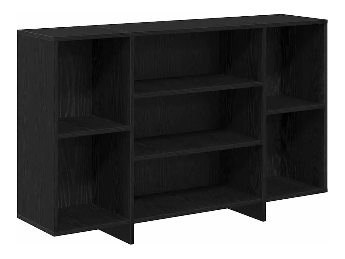 Aparador de roble negro 120 x 30 x 75 cm Madera de ingeniería